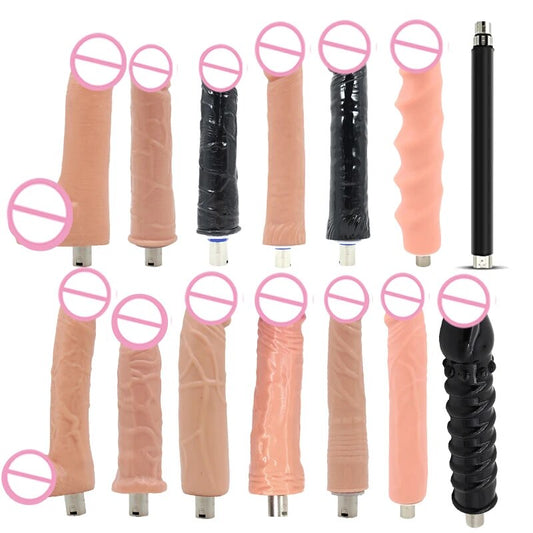 11 Types Traditional Sex Machine Attachments 3XLR Realistic Dildos Accessories  Love Machine Sex Products For Women Men