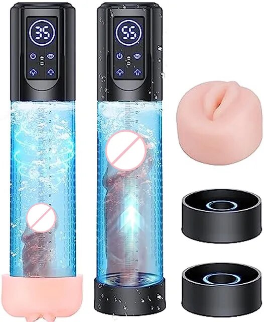 3 in 1 Water Penis Vibrator Pump Male Sex Toys 12 Smart Training Modes Hydro Penis Enlarger Trainer Men Waterproof Masturbators