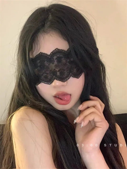 Black Color Sexy Women Lace Masquerade Mask for Carnival Halloween Half Face Cosplay Masks Festive Party Supplies Sex Blindfold