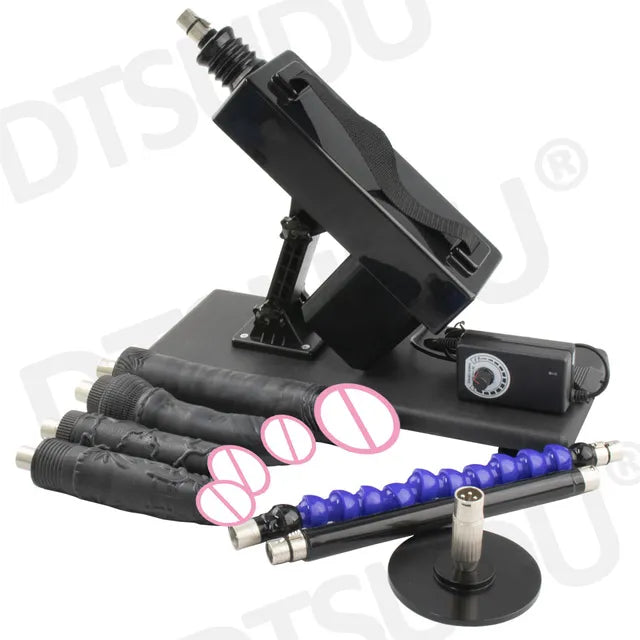 DTSUDU Sex Machine for Women Retractable Mute Machine Pumping Gun with Dildos and Masturbation Cup for Couple