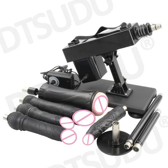 DTSUDU Sex Machine for Women Retractable Mute Machine Pumping Gun with Dildos and Masturbation Cup for Couple