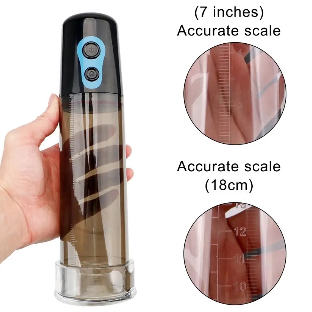 Electric Penis Pump Sex Toys for Men Male Masturbator Penis Extender Penile Vacuum Pump Penis Enlargement Enhancer Massager Ring