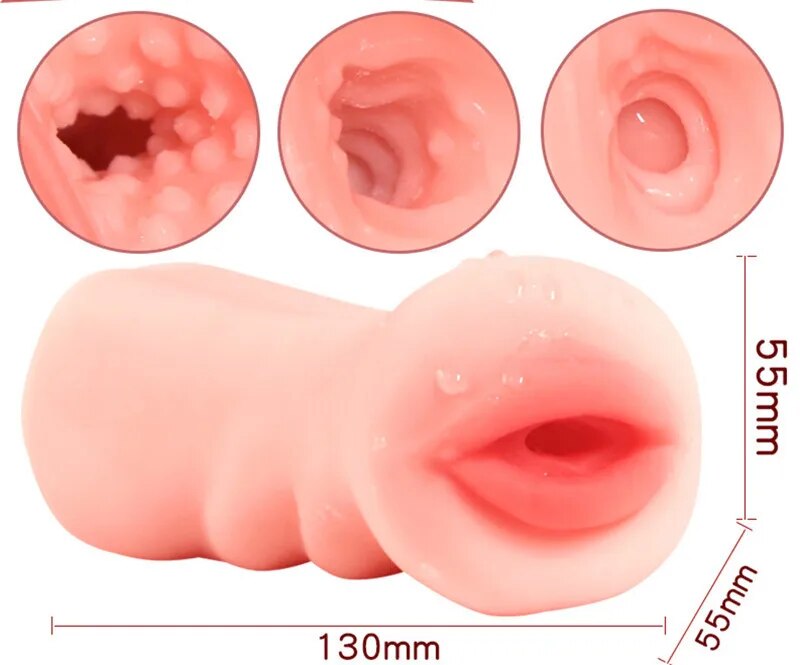 Men's Aircraft Cup Portability Masturbator Oral Vaginal Anal Masturbation Soft Adhesive Real Sex Toys for Men