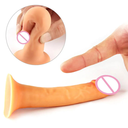 Mini Simulation Dildo Lifelike Penis With Powerful Suction Cup Female Masturbation Tool G-spot Vagina Stimulator Adult Products
