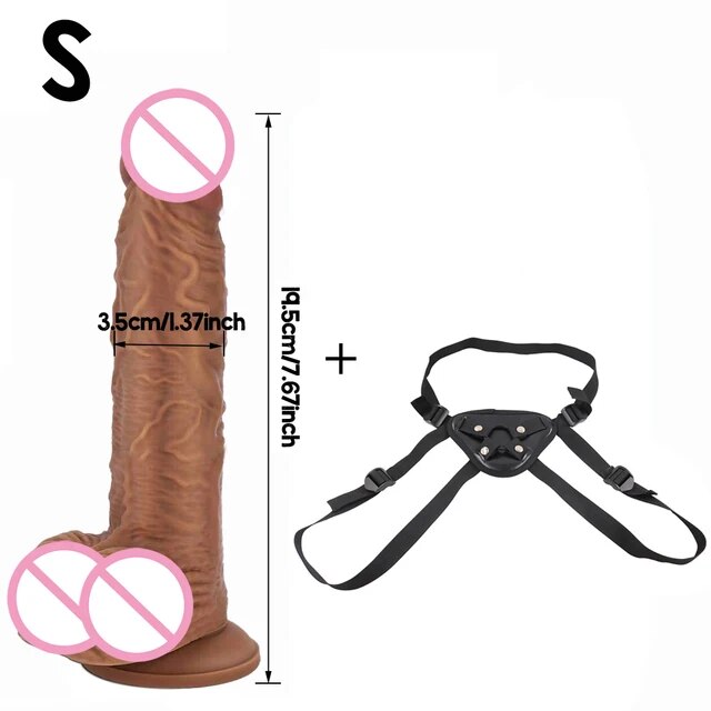 Realistic Dildos Portable Mini Powerful Sucker Silicone Penis Dildo Women Vagina Sex Toys Anal Plug Strap on Dildo 18+ Sex Shop