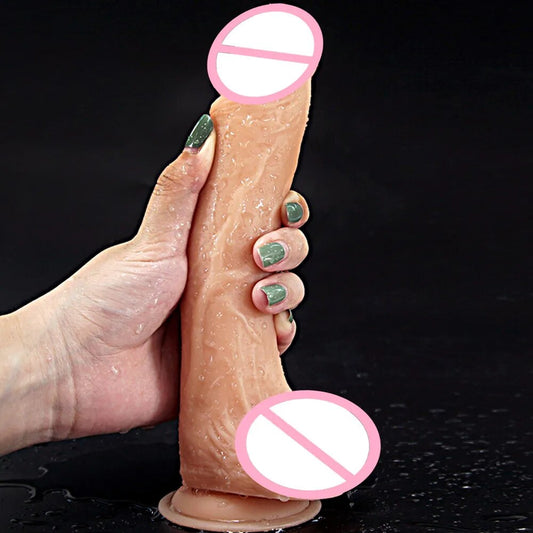 Umania Huge Realistic G Spot Stimulate Dildo Thick Silicone Penis with Suction Cup for Women Masturbation Lesbain Sex Toy
