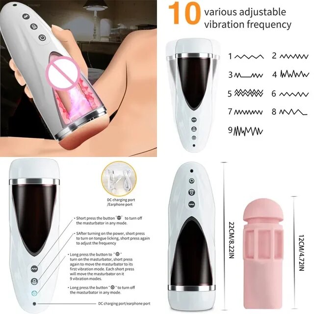 Vaginete Sexshop For Men Cup Bucetinha Rechargeable Real Size Masturbator Dolls Men Penis Sucking Sex Toys Women Vibrator