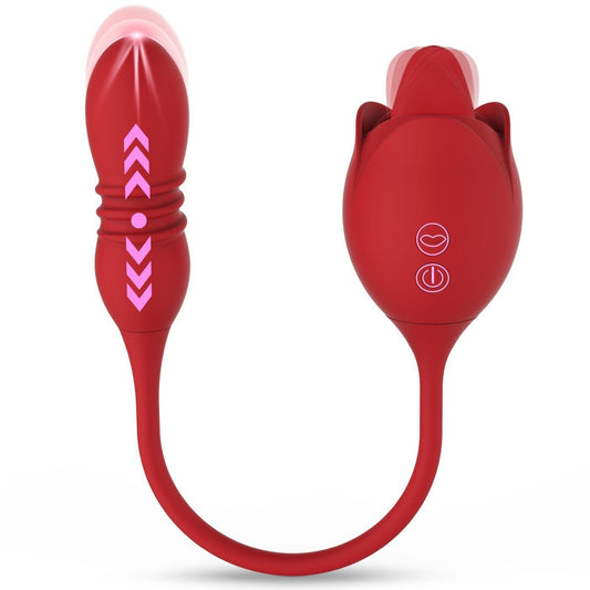 Rose Sex Toy Dildo Vibrator - 2in1 Rose Sex Stimulator for Women with Highlights
A SUPER-POWERED INTERNAL &amp; EXTERNAL VIBRATOR - Get the ‘o’ in 20 seconds] Give her this rose toy and start your journey to endless pleasure. The MOOLI