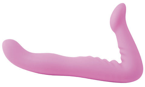 Silicone Strapless Strap On Pink