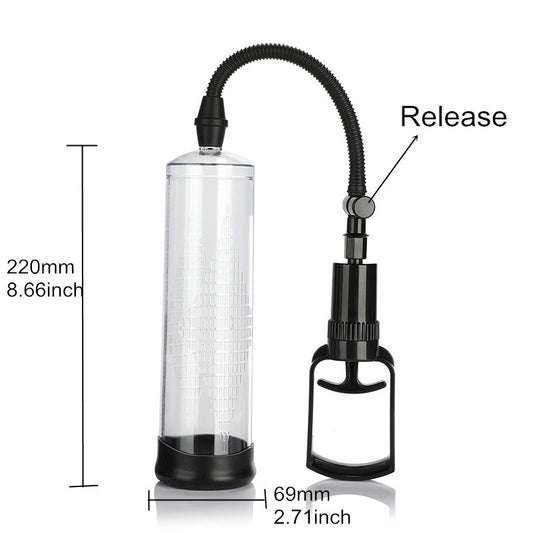 Male Penis Pump Manual Penis Enlarger Sex Toys For Man Vacuum Pump MalDetails
Hello! Welcome to our store!Quality is the first with best service. customers all are our friends.Fashion design,100% Brand New, high quality!Description:Giv
